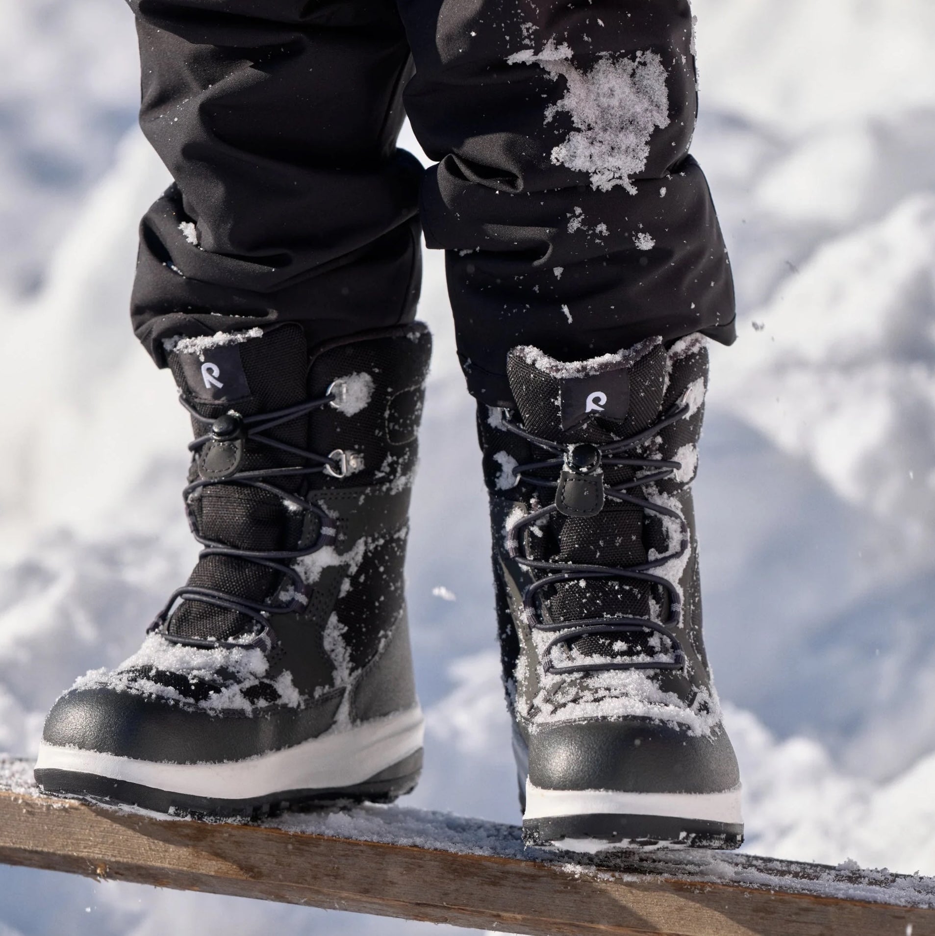 Outdoor winter gear — sturdy snow boots for kids ready for cold, snowy days