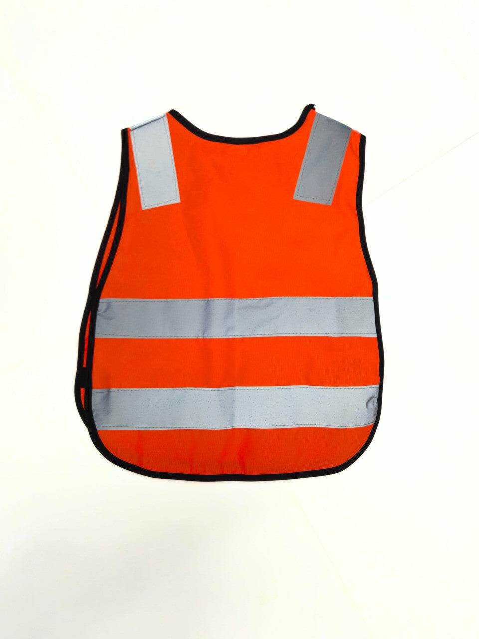 High-visibility orange reflective safety vest for outdoor adventures and cycling safety