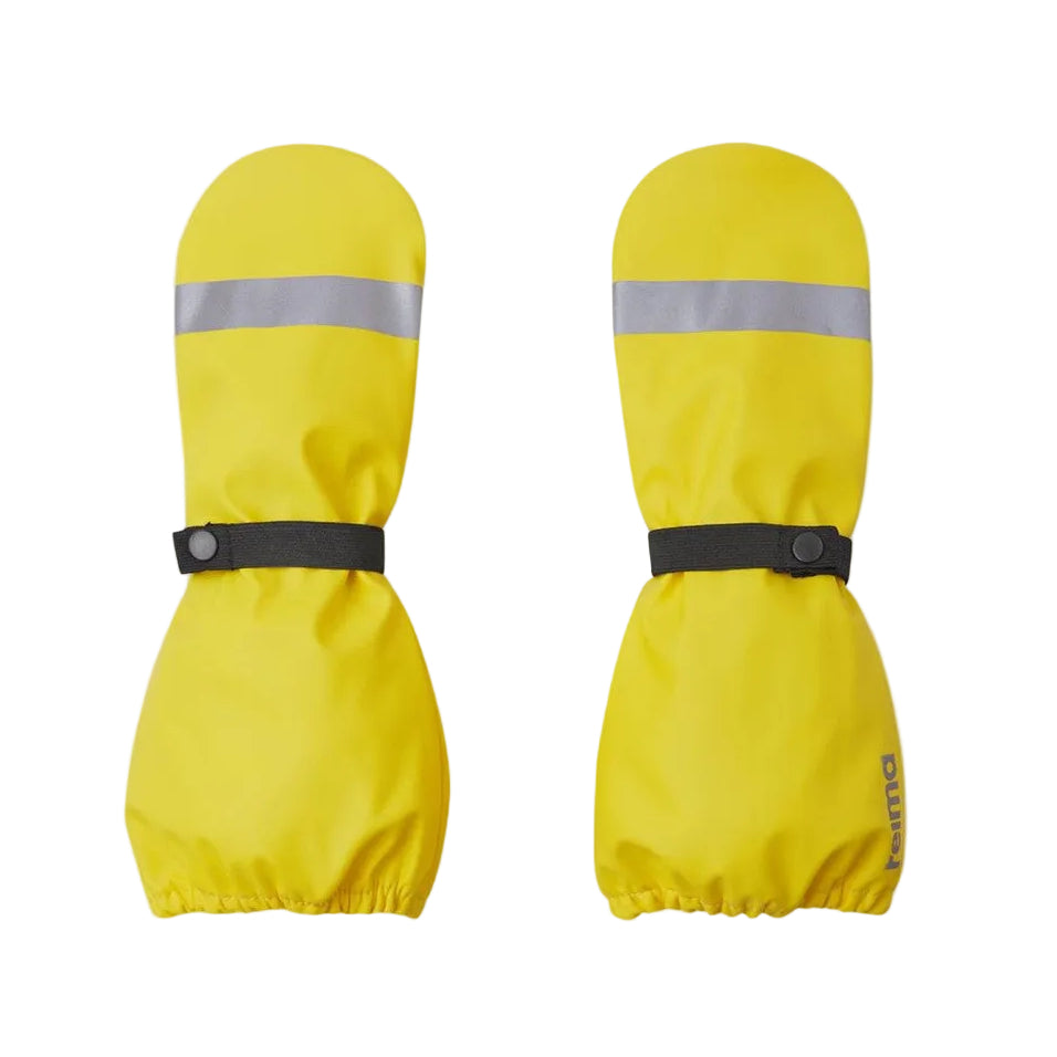 Kid Waterproof Long Cuff Rain Mitten - Unlined | Reima #color_yellow