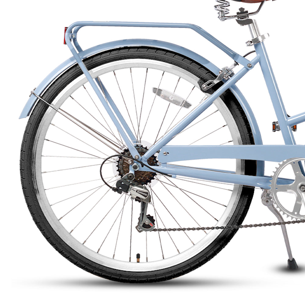 AVASTA 26" 6 Speed Hybrid Cruiser Black Tires Bike - Astrid