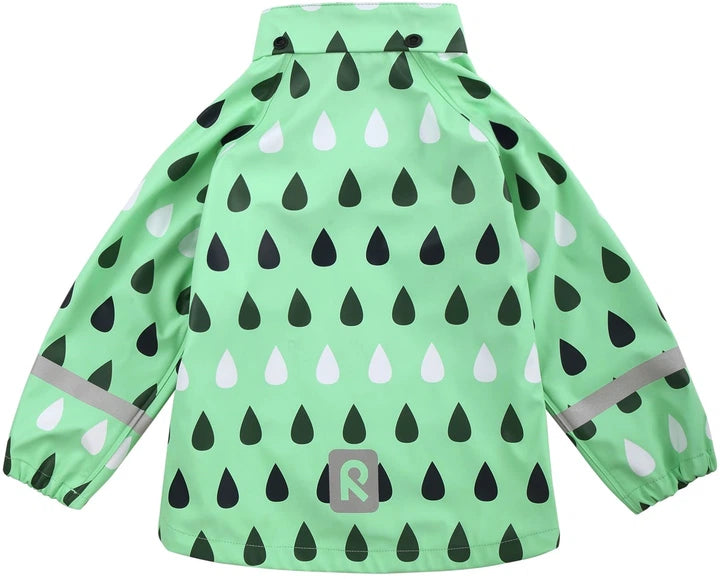 Kids Waterproof Vesi Printed Raindrop Rain Jacket - Unlined, PU | Reima