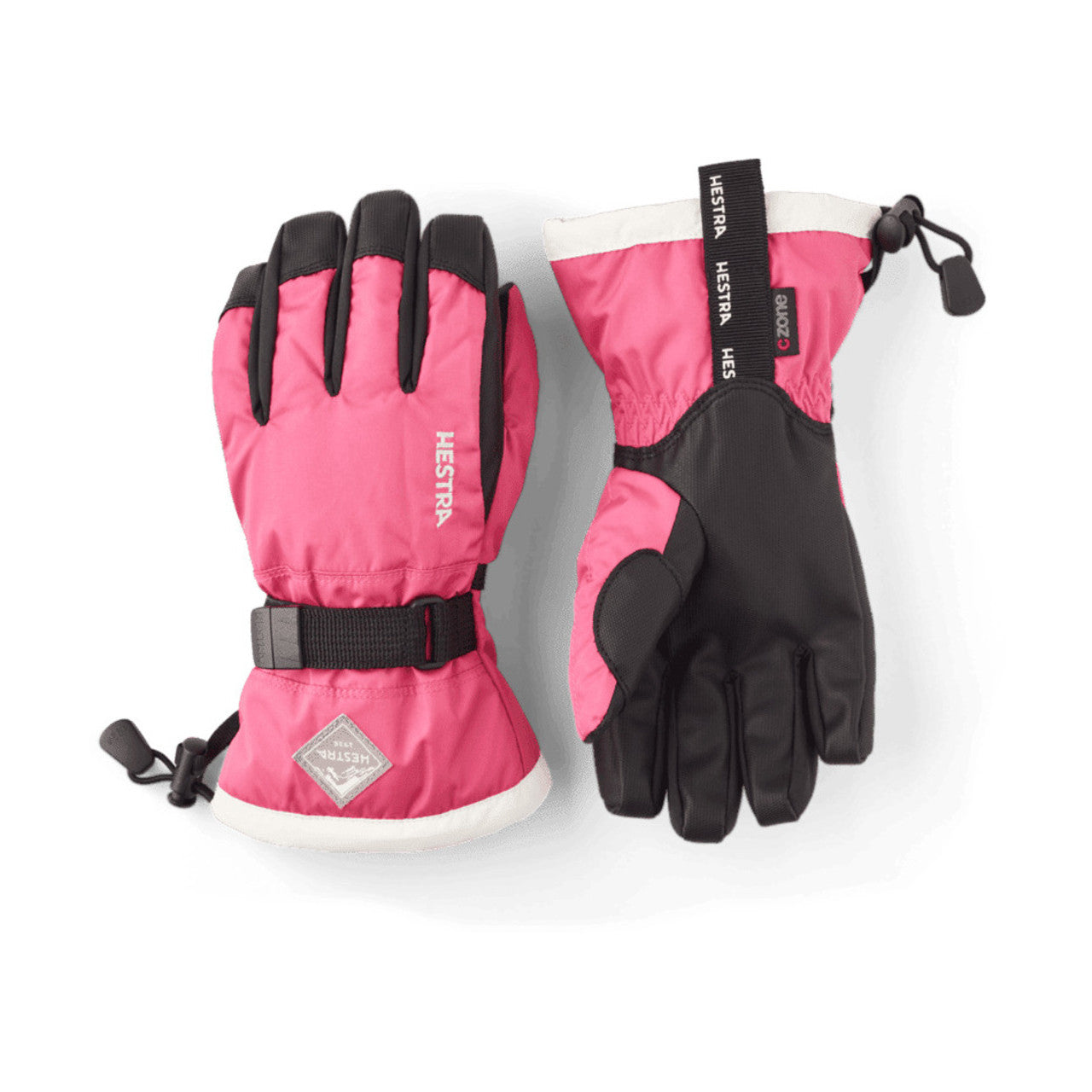 kids-cold-weather-gauntlet-czone-jr-glove-hestra | #color_fuchsia/ivory