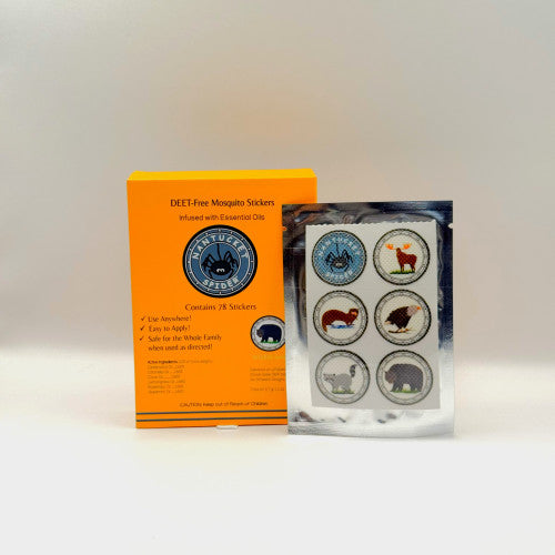 Mosquito Repelling Stickers, Made with Essentials Oils | Nantucket Spider | #color_wildlife-series