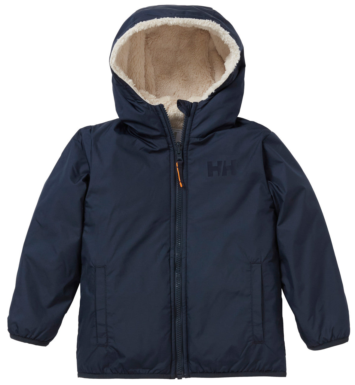Kids Reversible Water Repellent Fleece Jacket | Helly Hansen #color_navy