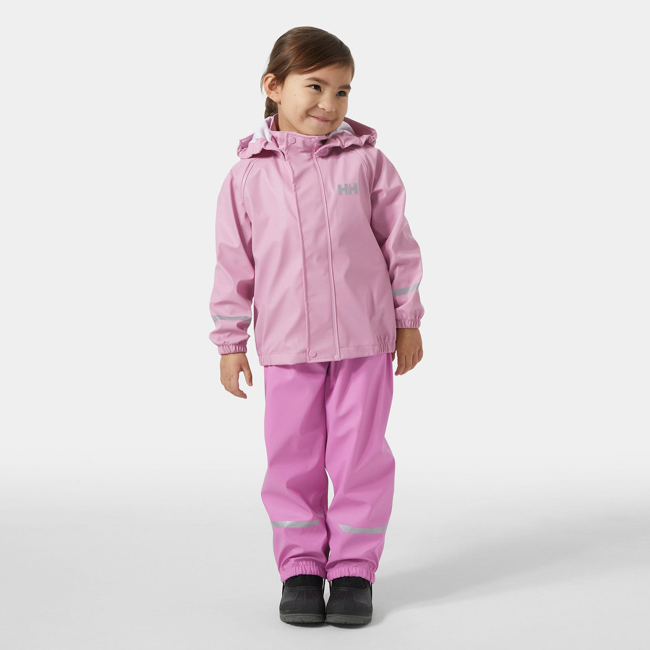 Kids Waterproof Bergen 2.0 Rain Set – Jacket & Bibs, PU| Helly Hansen #color_meta-pink