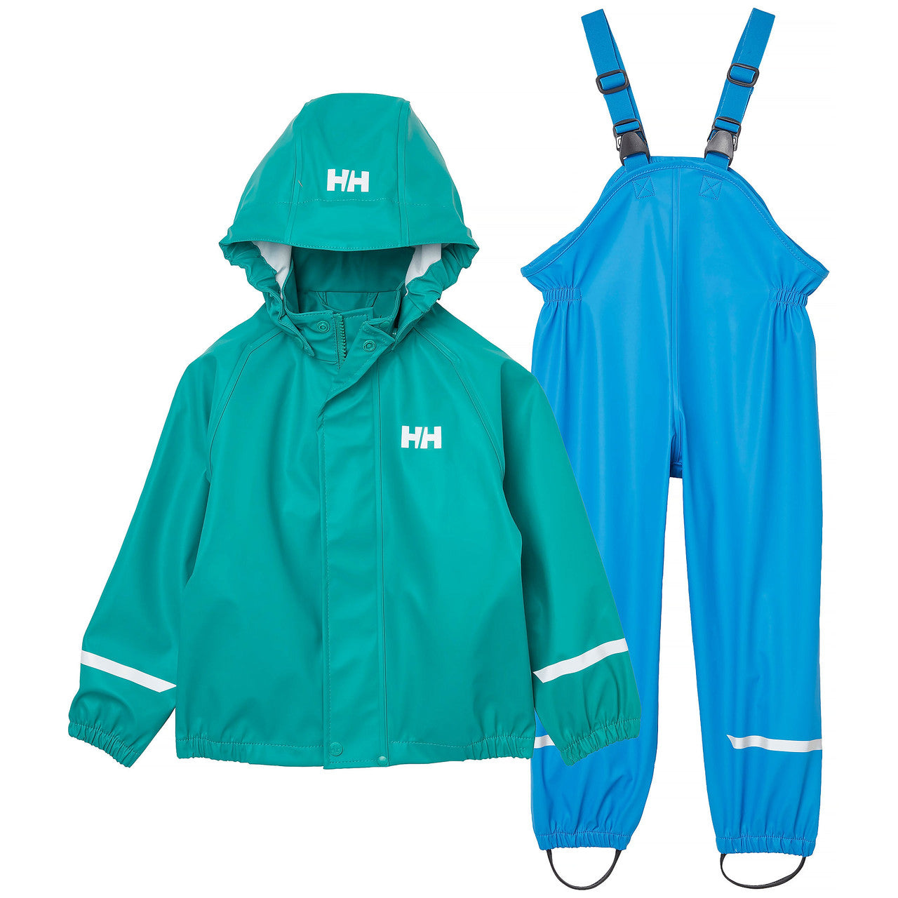 Kids Waterproof Bergen 2.0 Rain Set – Jacket & Bibs, PU| Helly Hansen #color_neptune