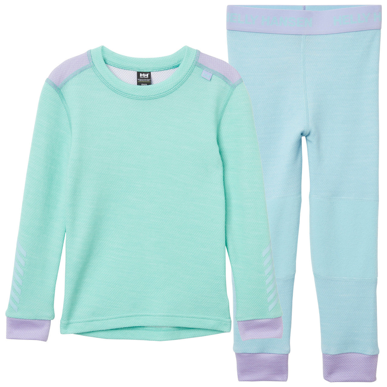 Kids Lifa Merino Wool 2-Piece Base Layer Set – LIFA Merino | Helly Hansen #color_lagoon