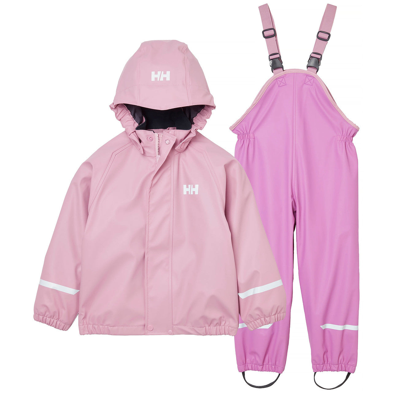 Kids Fleece-Lined Waterproof Bergen 2.0 Rain Set – Jacket & Pants, Lined | Helly Hansen #color_meta-pink