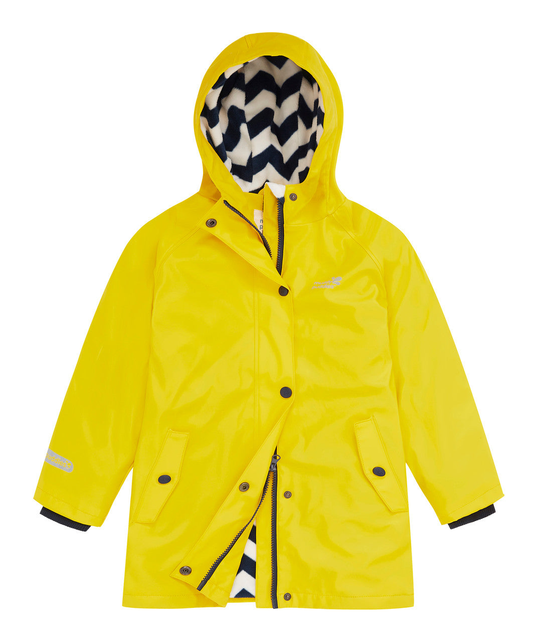 Kids Fleece Lined Puddleflex Rain Jacket - Waterproof, Warm, PU | Muddy Puddles #color_yellow
