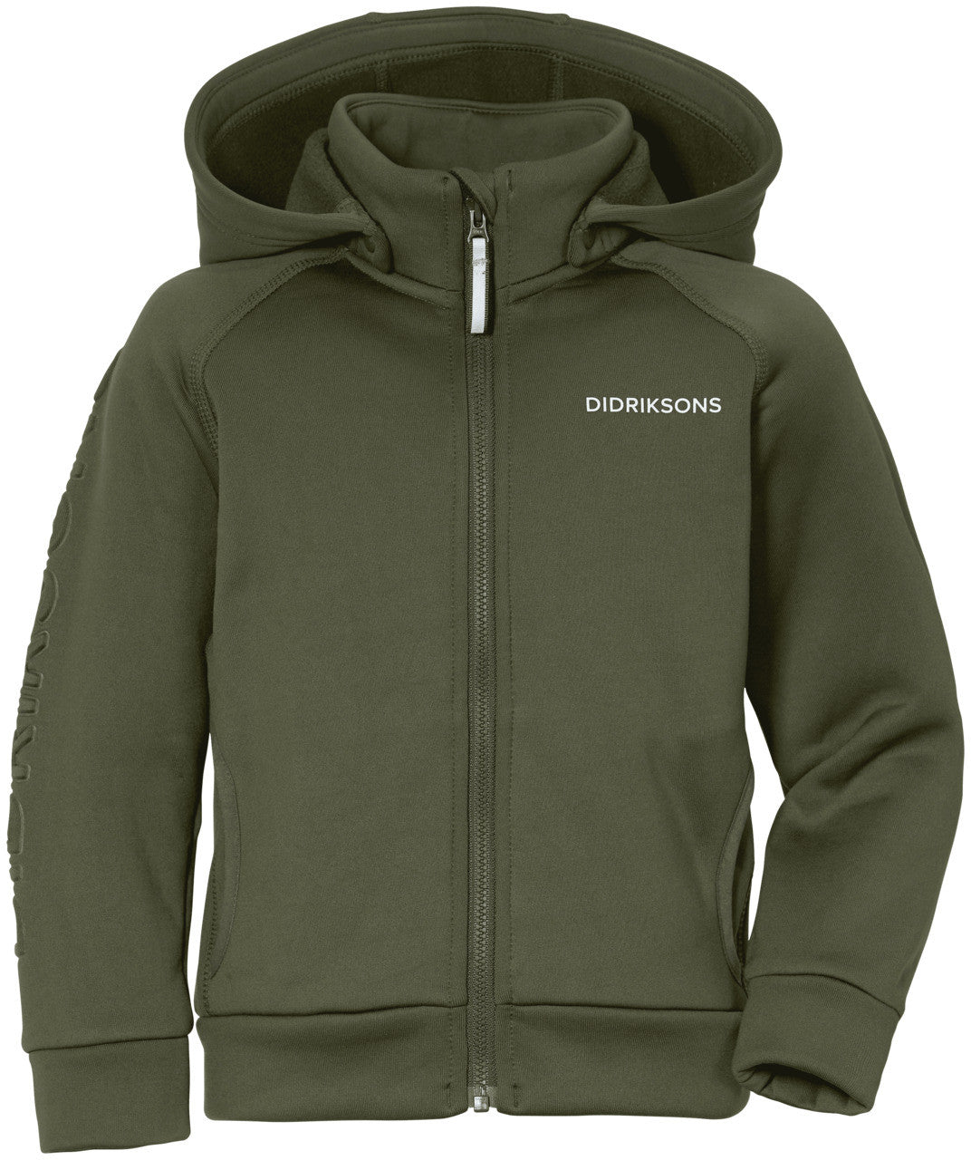 Kids Corin Technical Zip Jacket – Mid Layer | Didriksons #color_deep-green