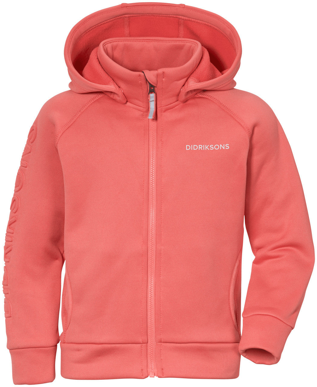 Kids Corin Technical Zip Jacket – Mid Layer | Didriksons #color_peach-rose