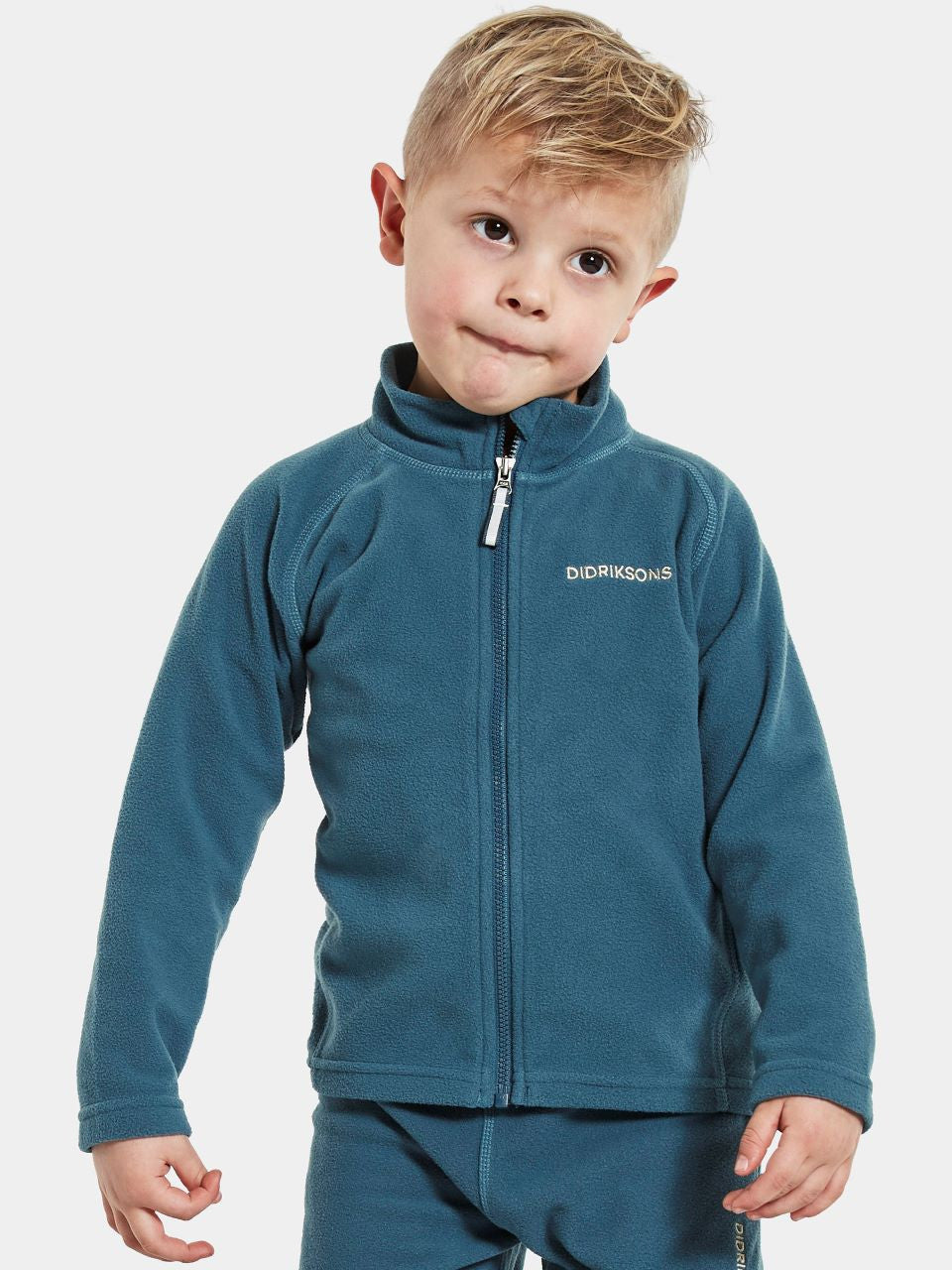 Kids Monte Full Zip Fleece Jacket – Mid Layer| Didriksons