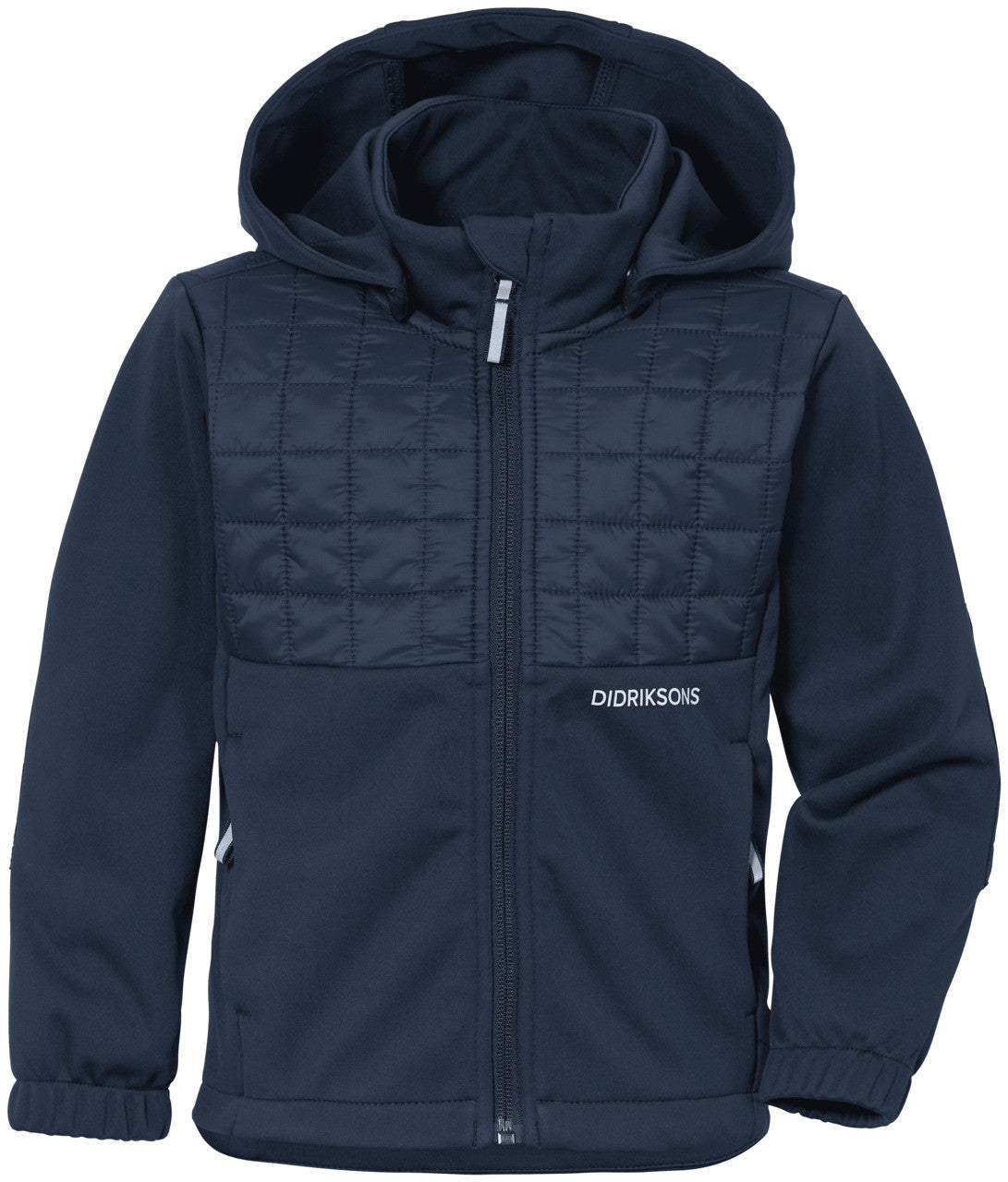 Kids Perfomance Fleece Briska Hybrid Jacket | Didriksons #color_navy