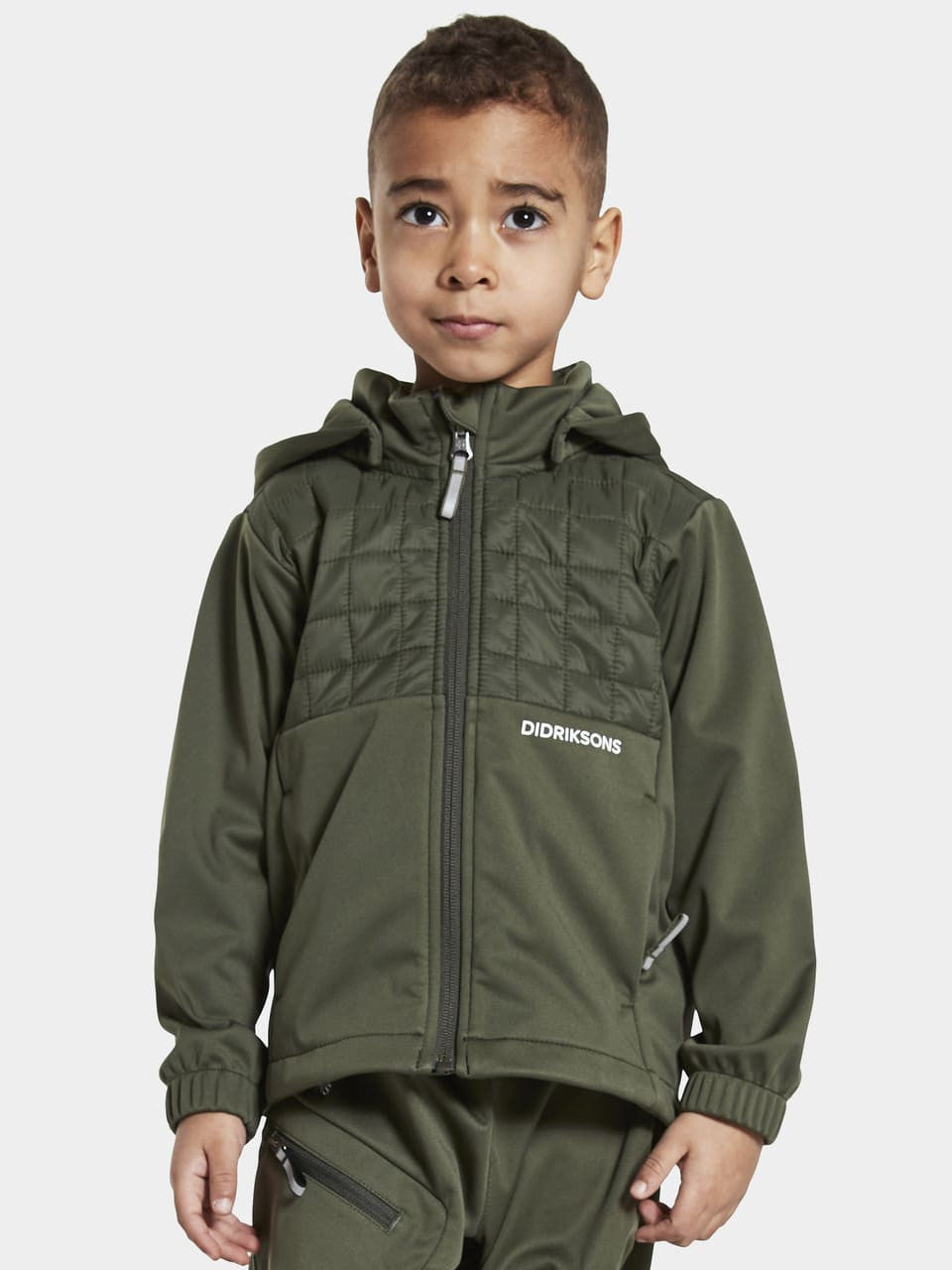 Kids Perfomance Fleece Briska Hybrid Jacket | Didriksons