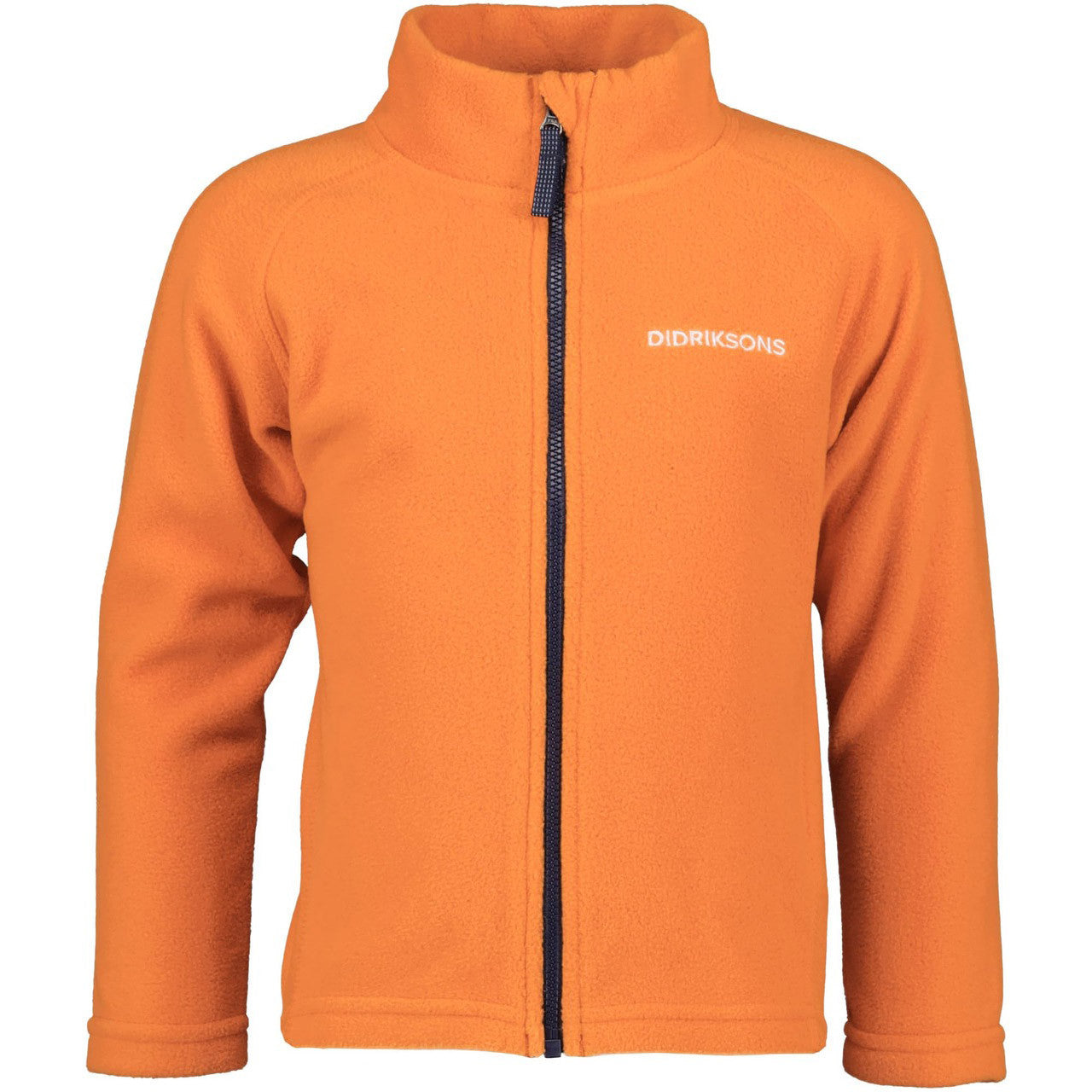 Kids Monte Mid Layer Fleece Jacket – Full Zip | Didriksons #color_orange-jam