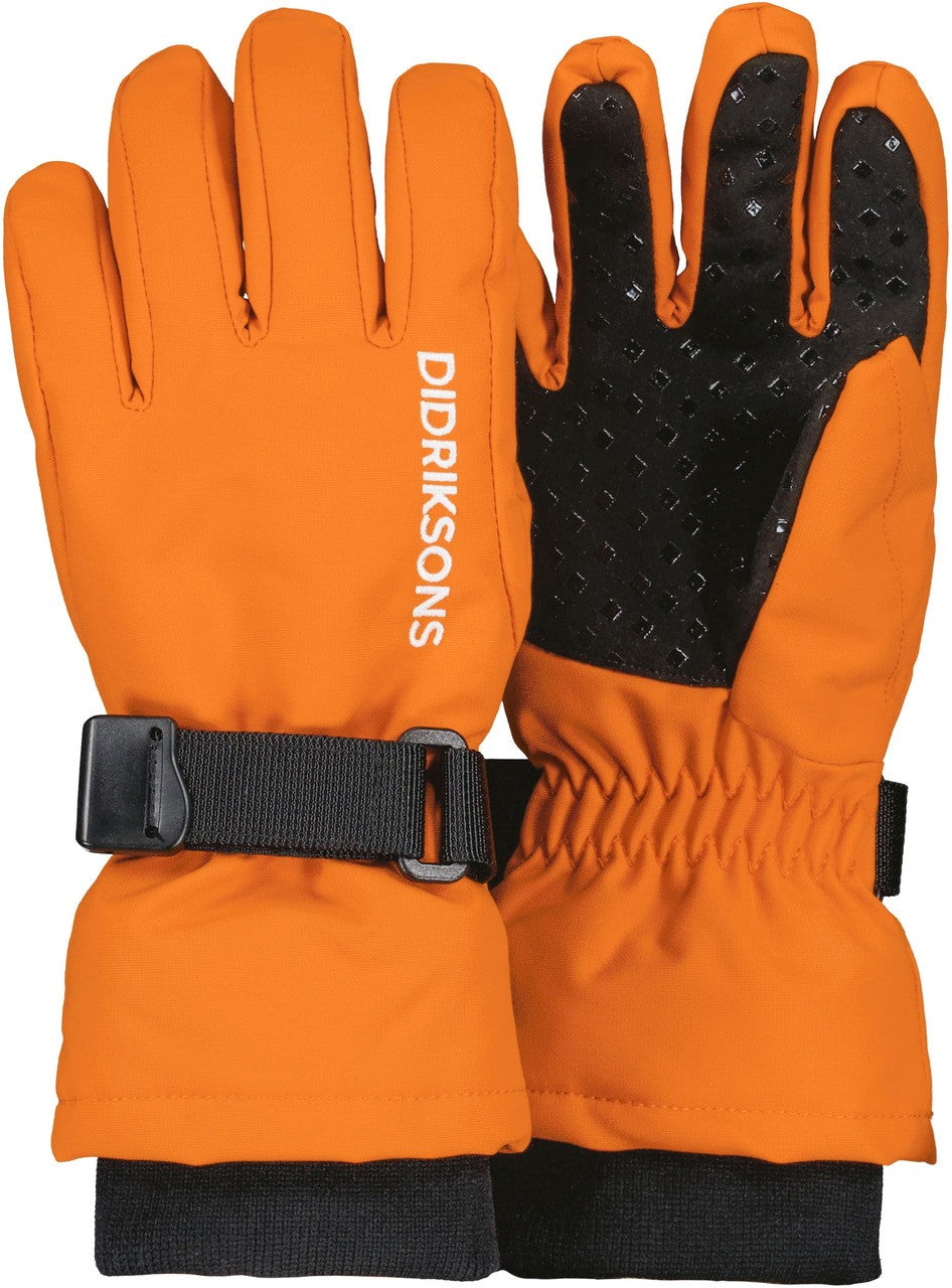 Kids Biggles Classic Cuff Winter Glove – Insulated, Waterproof | Didriksons #color_orange-jam