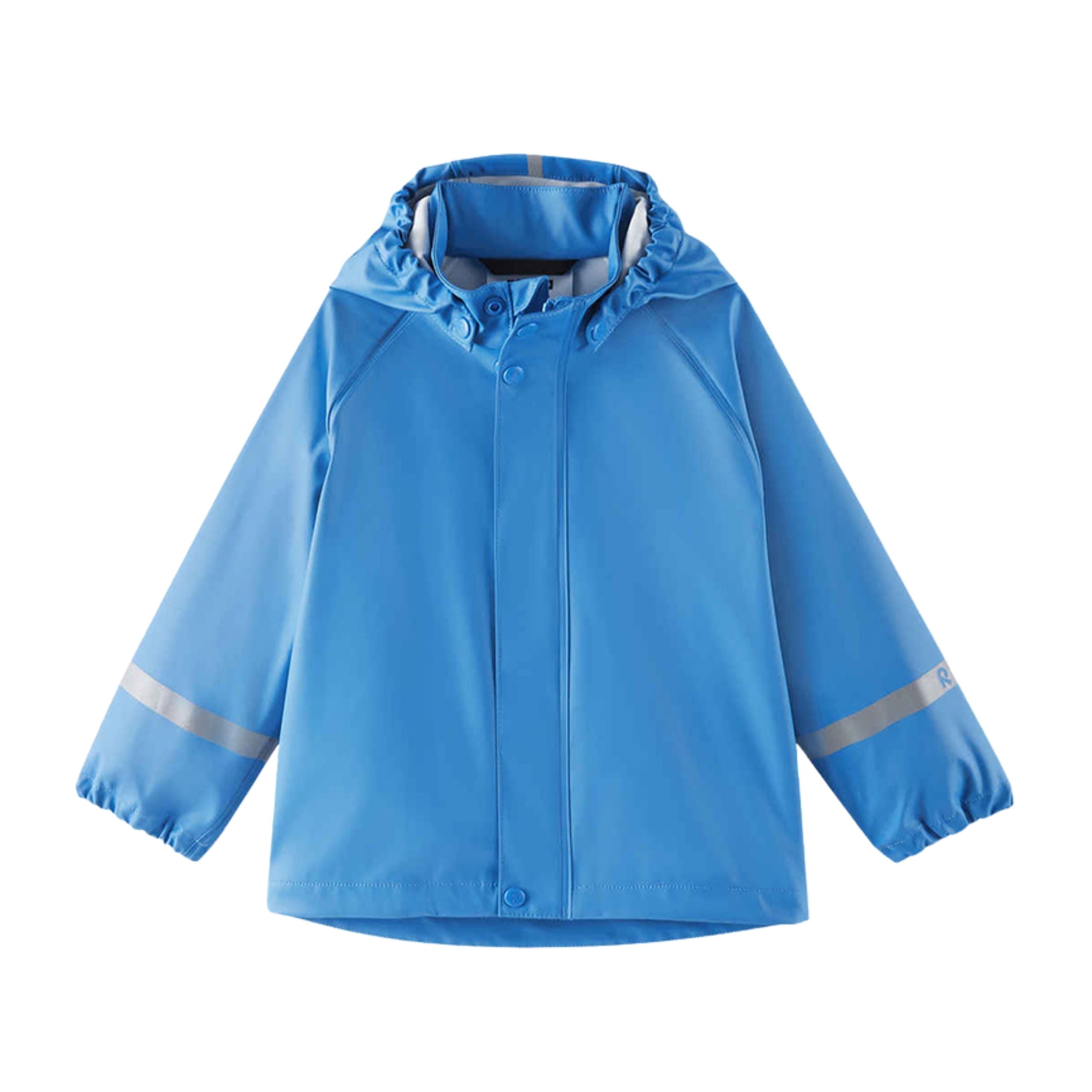 Kids Waterproof Lampi Rain Jacket - Unlined, PU | Reima #color_cool-blue