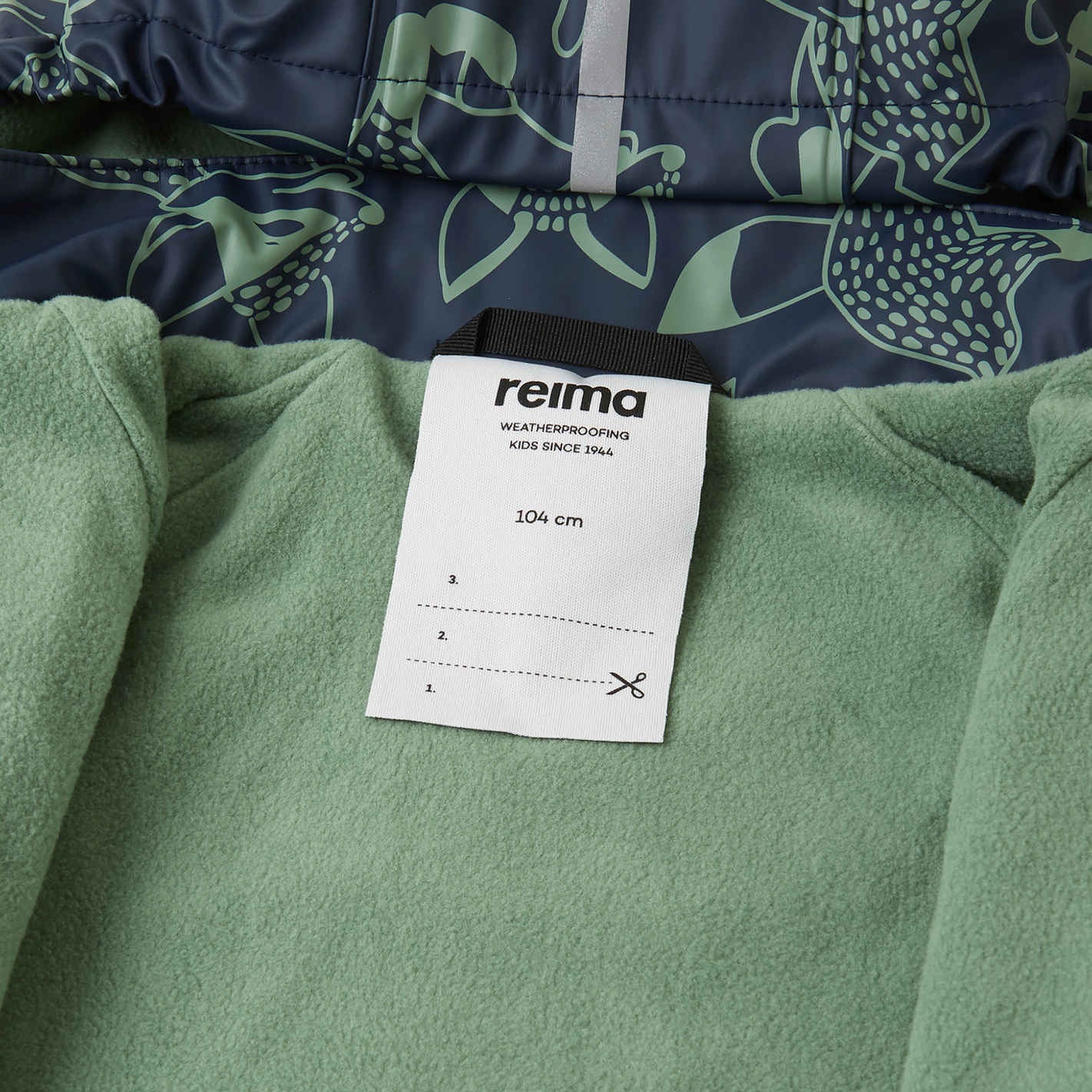 Kids Fleece Lined Waterproof Rain Jacket | Reima