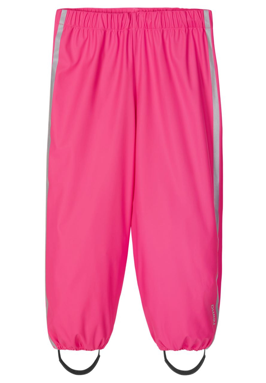 Kids Waterproof Oja Unlined Rain Pants - Pull On, PU | Reima #color_candy-pink