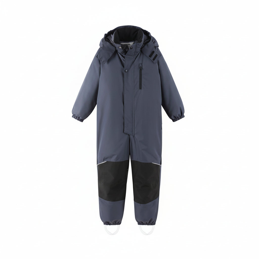 Kids Waterproof Kaunisto Snowsuit - Reinforced Knees | Reima #color_soft-black