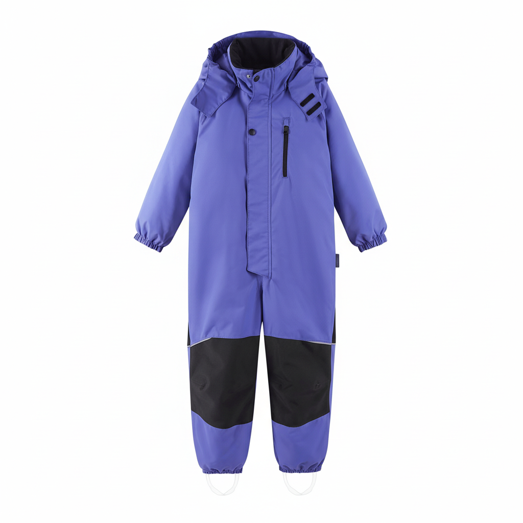 Kids Waterproof Kaunisto Snowsuit - Reinforced Knees | Reima #color_breezy-violet