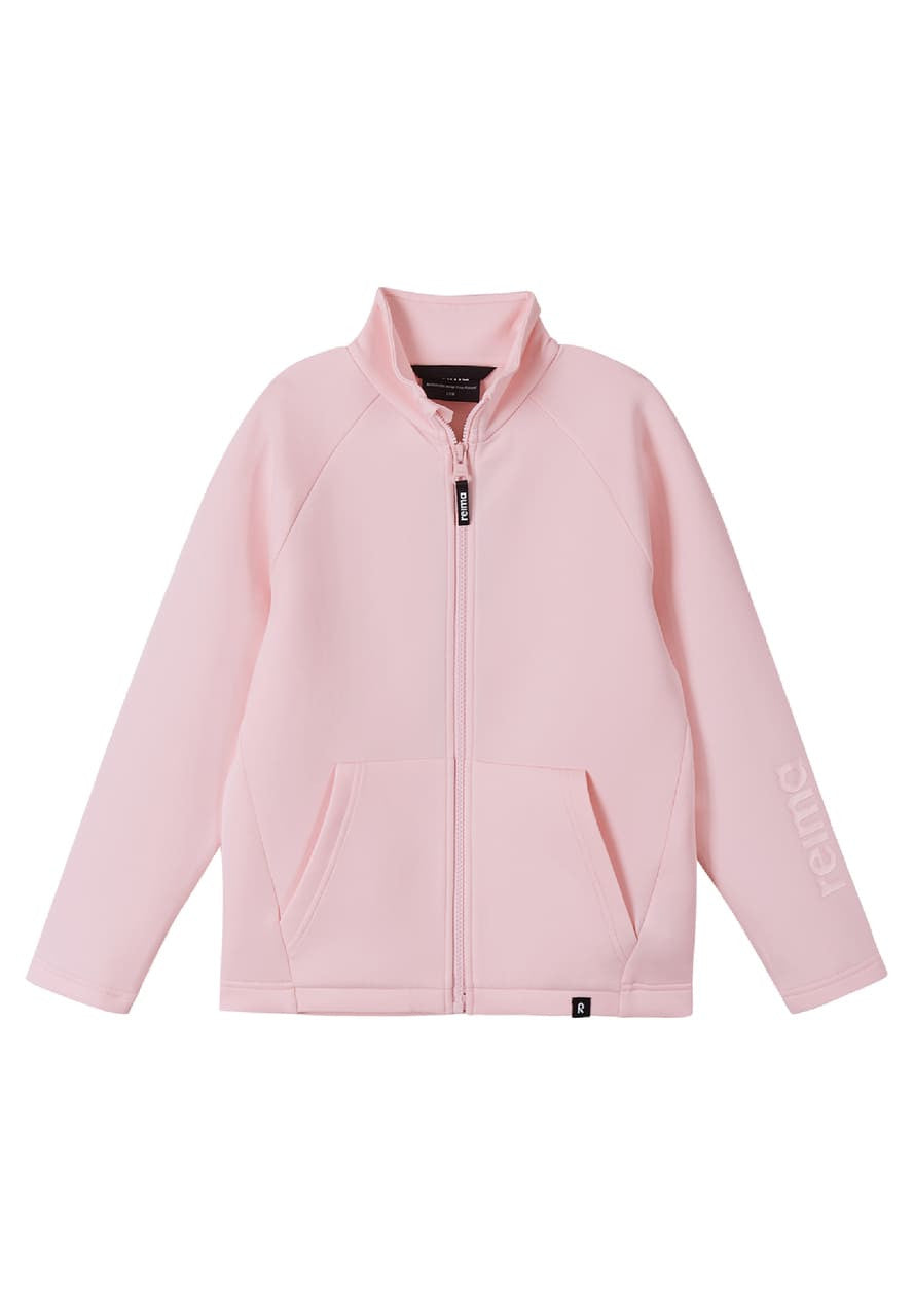 Kids Sulakka Mid Layer Sweater - Moisture Wicking | Reima #color_pale-rose