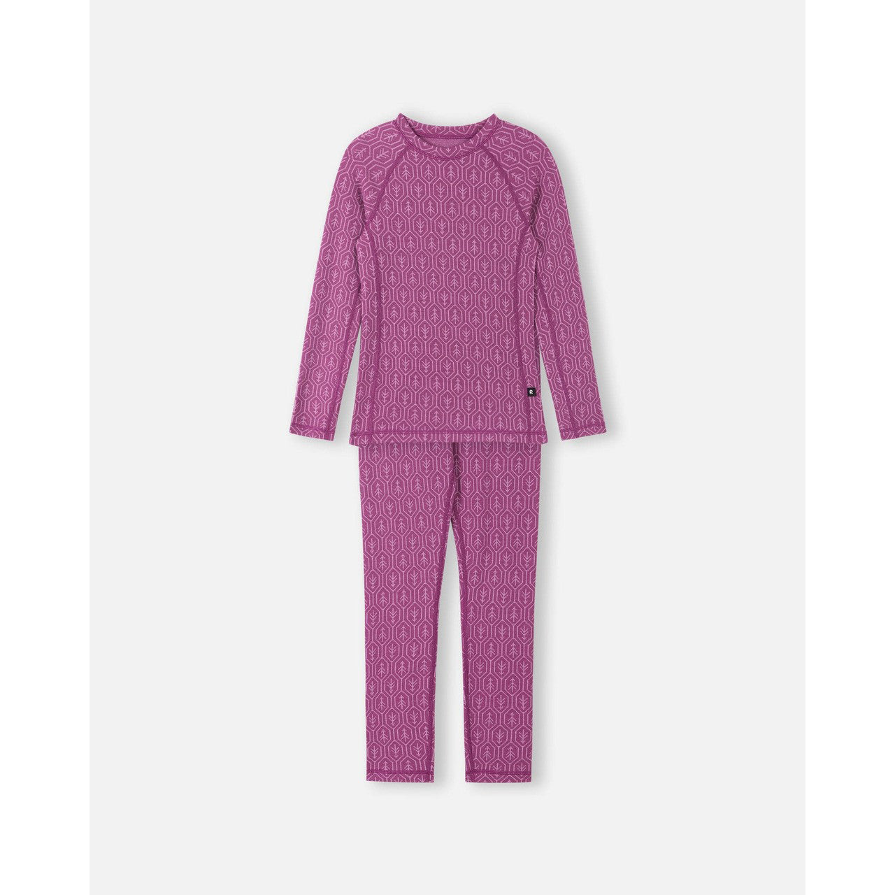 Kids Wool Blend Taival Base Layer Set - Thermal Control | Reima #color_red-violet