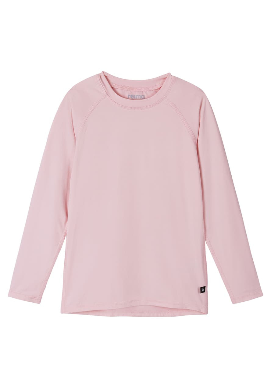 Kids Lightweight Sportti Base Layer Set - Top and Bottom | Reima #color_pale-rose