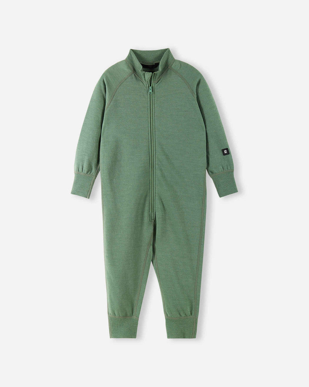 Kids Merino Wool Parvin All-In-One - Mid Layer | Reima #color_green-clay