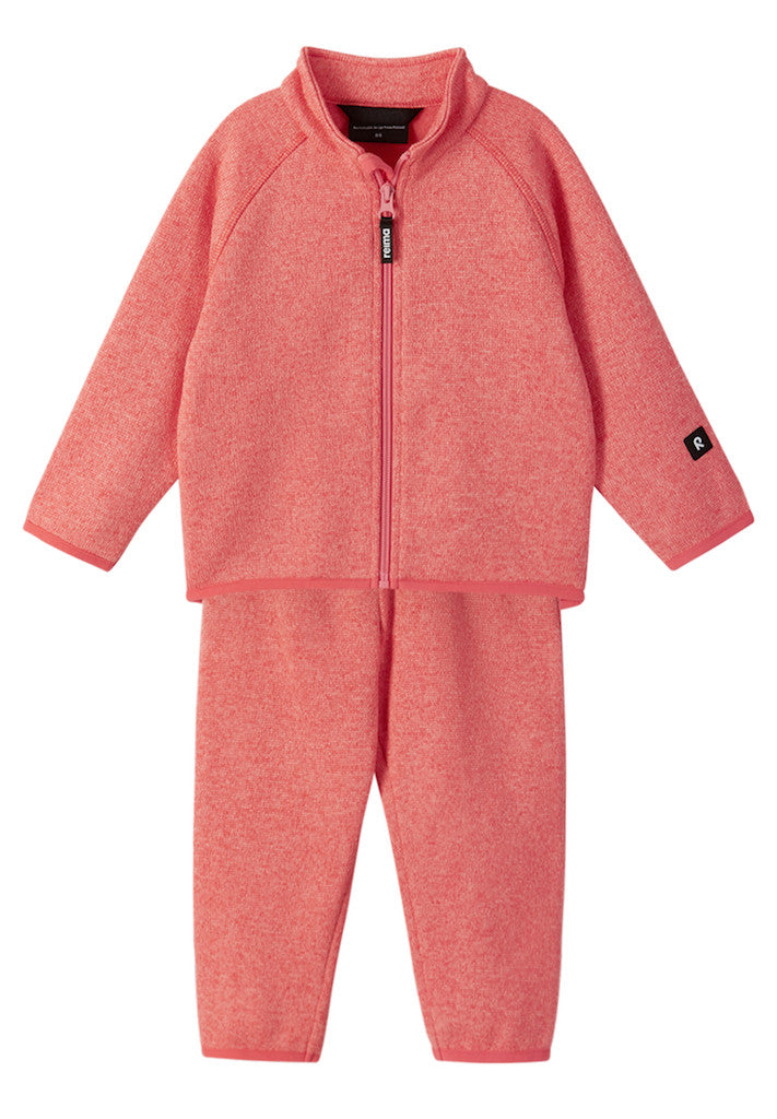 Kids Fleece Sangis Mid Layer Set | Reima #color_rosy-berry