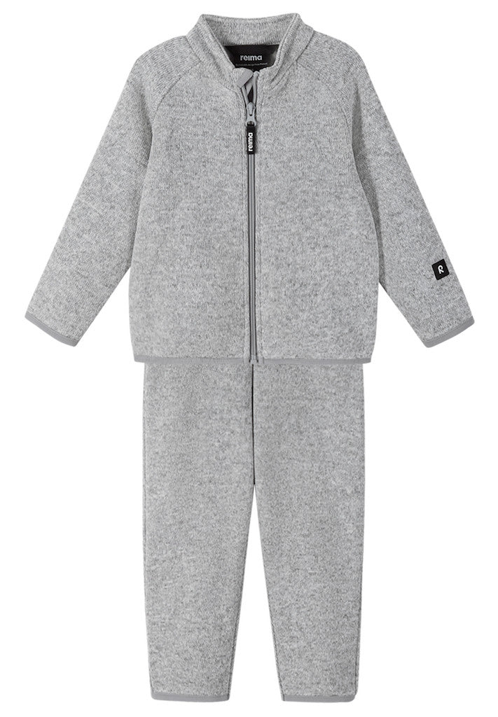 Kids Fleece Sangis Mid Layer Set | Reima #color_melange-grey