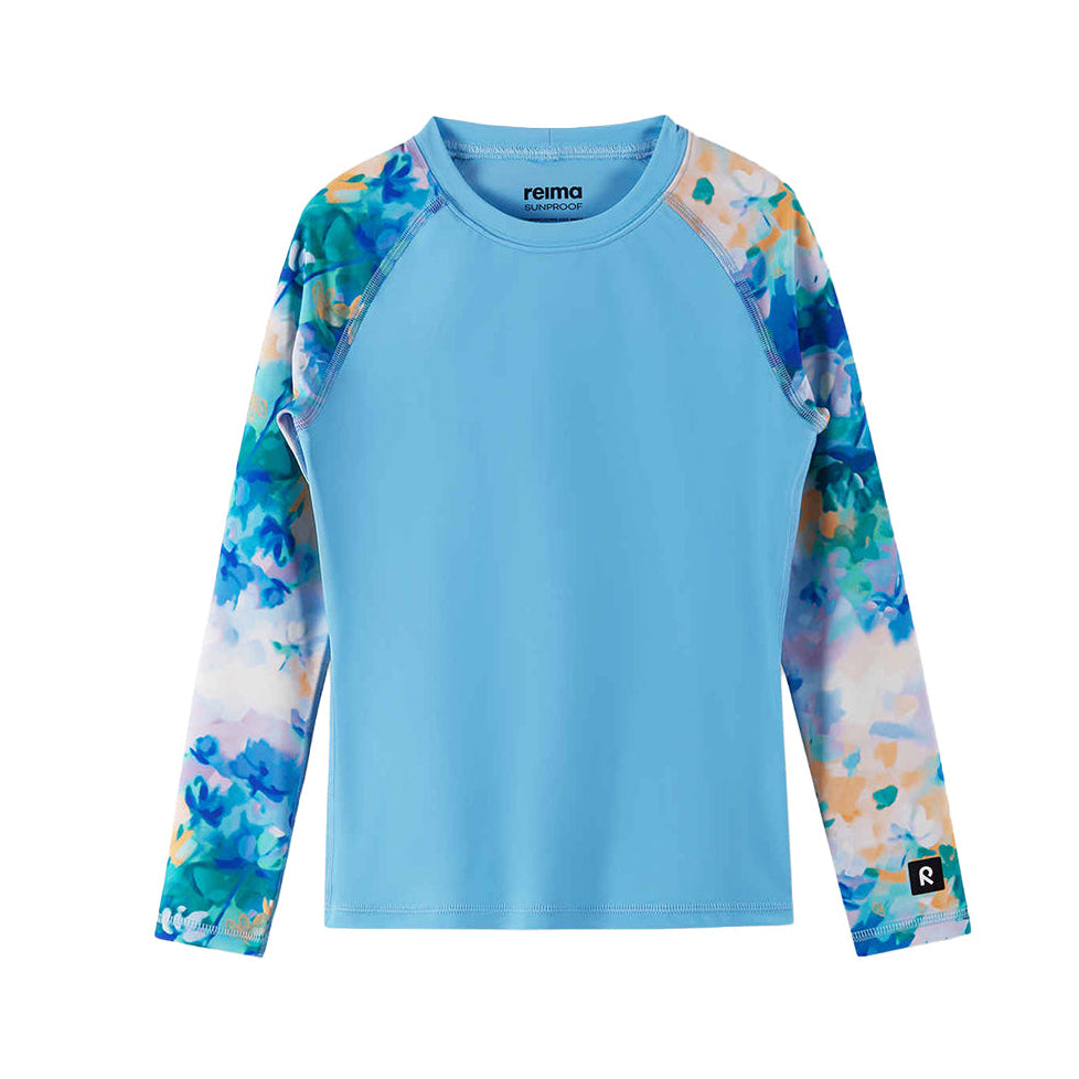 Kids Sukeltaja Rash Guard – UPF 50+ Long Sleeve Sun Protection Swim Shirt | Reima | #color_fresh-blue