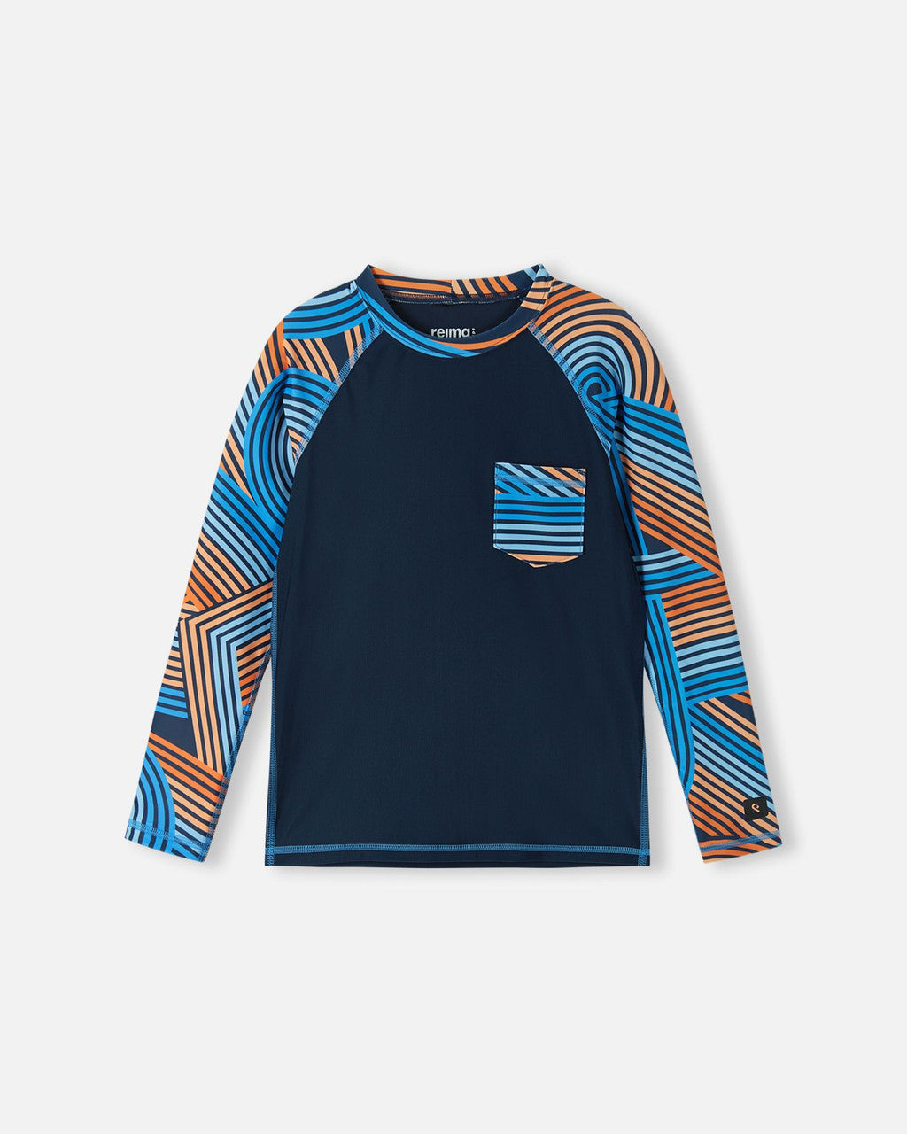 Kids SunProof Kroolaus Long Sleeve Rash Guard Shirt - UV 50+ | Reima #color_navy