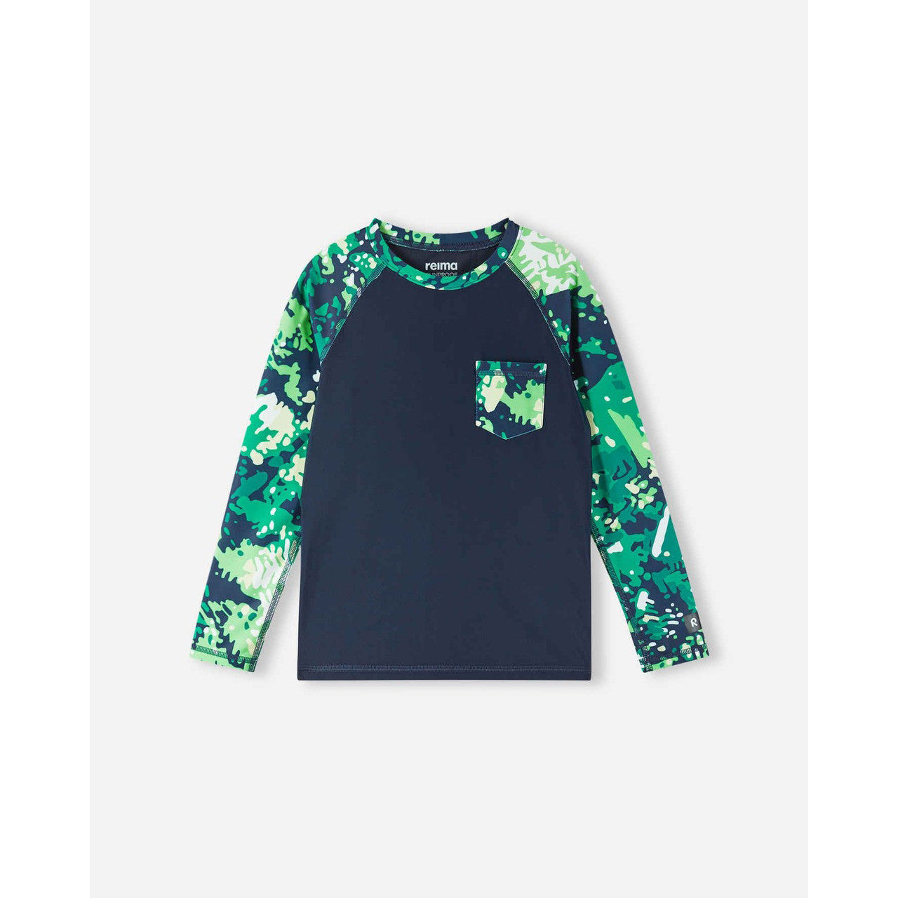 Kids SunProof Kroolaus Rashguard - UV 50+ | Reima #color_navy-print