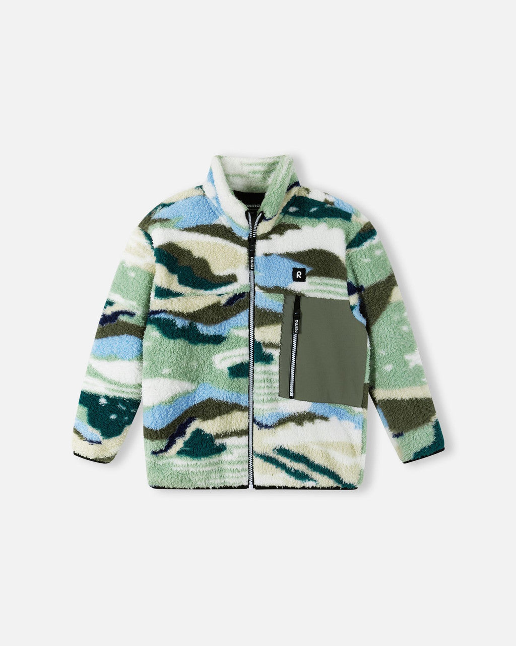 Kids Pile Fleece Turilas Jacket - Soft Fleece Lined | Reima #color_calm-green