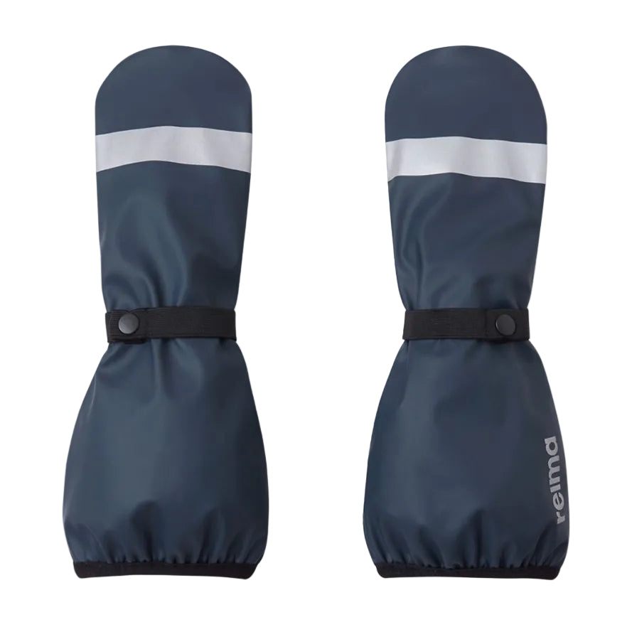 Kids Waterproof Puro Super Long Cuff Rain Mittens - Lightly Lined| Reima #color_navy