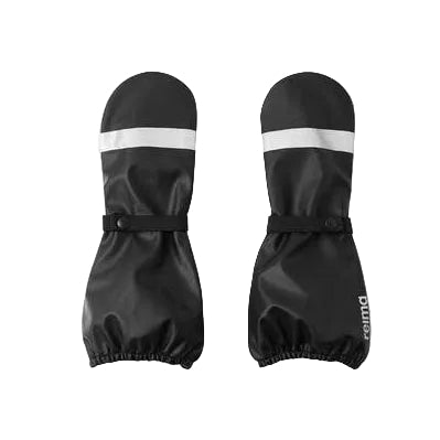 Kid Waterproof Long Cuff Rain Mitten - Unlined | Reima #color_black
