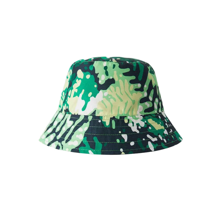 Kids SunProof Printed Viehe Bucket Sunhat- Reversible | Reima #color_summer-green