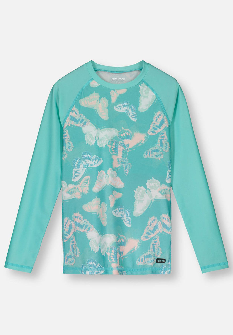 Kids SunProof Sukeltaja Long Sleeve Rash Guard Swim Shirt - UPF 50+ | Reima #color_turquoise