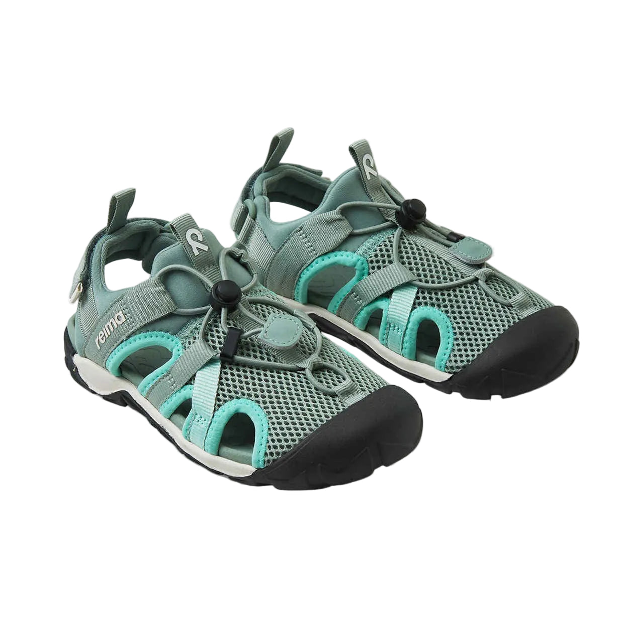 Kids Hiking Sandals – Lightweight Protective Closed-Toe Sandals Talsi | Reima | #color_stone-green