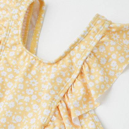 Kids Ruffle One Piece Swim Suit - Ditsy Floral Print | Polarn O. Pyret |