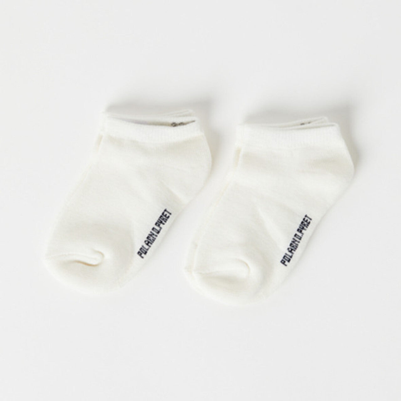 Kids Unisex Gots 2-Pack Sneaker No Sock Socks | Polarn O. Pyret #color_snow-white