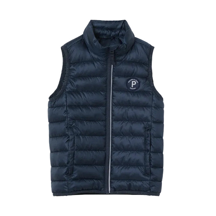 Kids Lightweight Eco Puffer Vest | Polarn O. Pyret | #color_dark-sapphire