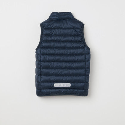 Kids Lightweight Eco Puffer Vest | Polarn O. Pyret | #color_dark-sapphire