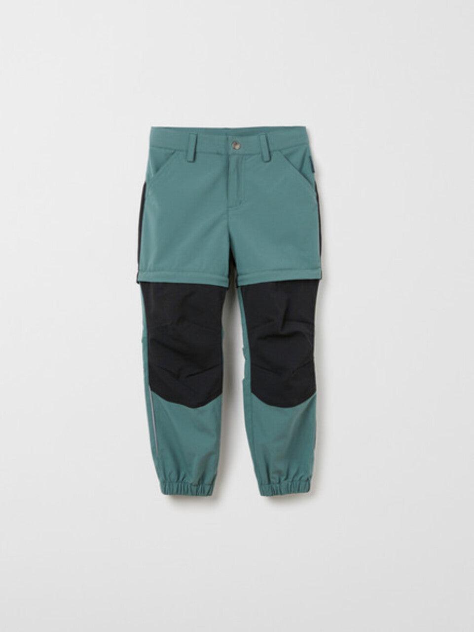 KIds Outdoor Zip Off Eco Adventure Pants | Polarn O. Pyret #color_silver-pine