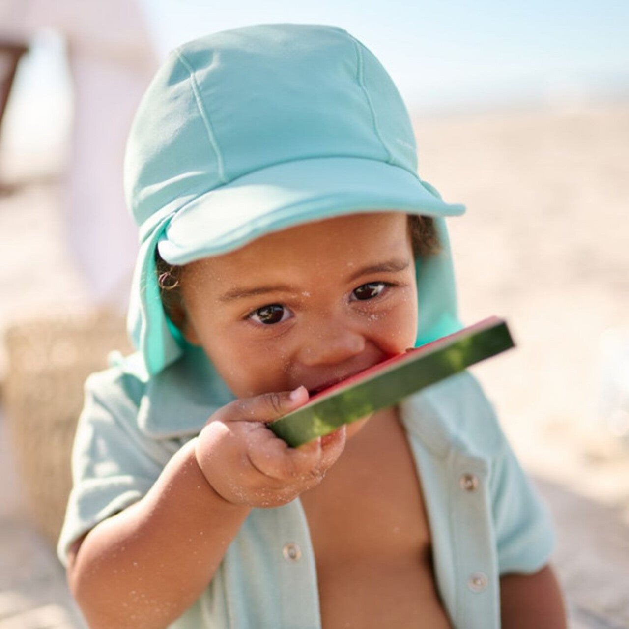 Kids UV Eco Flap Hat with Neck Protection- UV 50+| Polarn O. Pyret