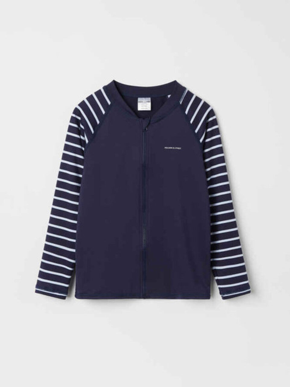 Kids UV Eco Zip Top Rash Guard | Polarn O. Pyret #color_dark-sapphire