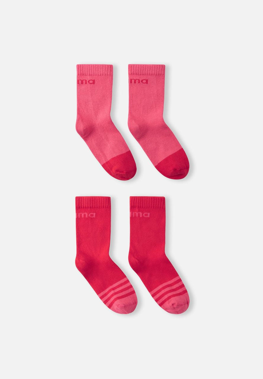 Kids Organic Cotton Blend Jalkaan Socks | Reima #color_azalea-pink