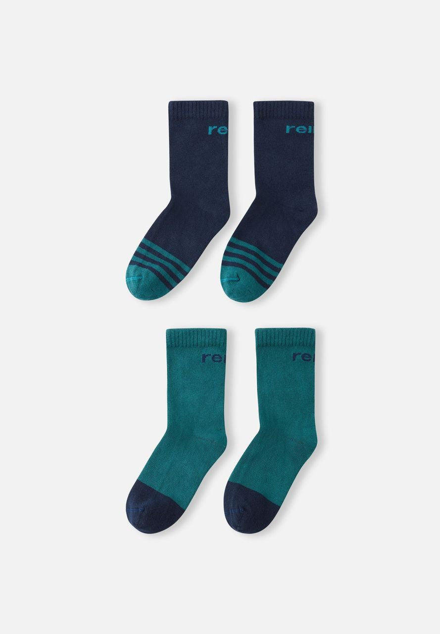 Kids Organic Cotton Blend Jalkaan Socks | Reima #color_navy