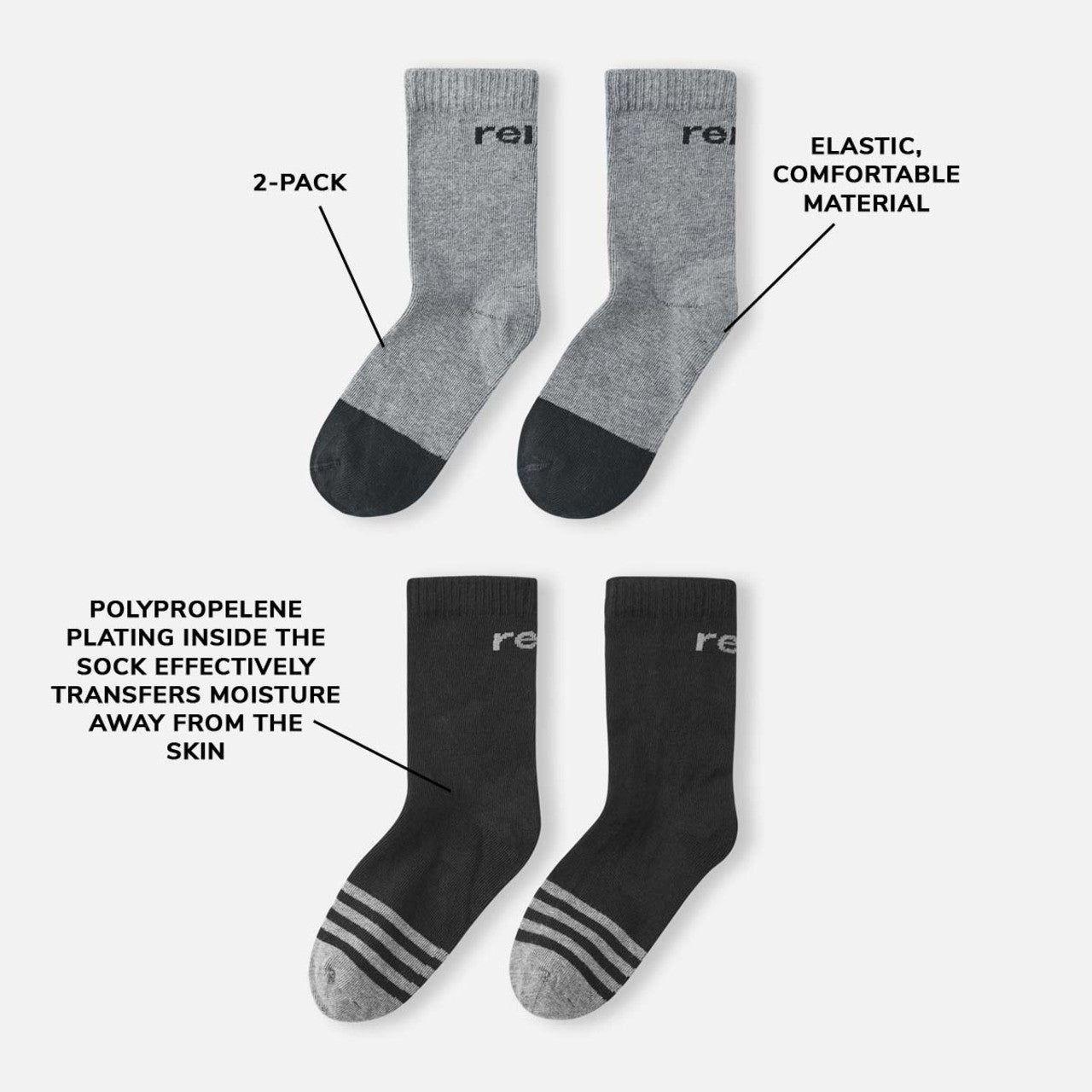 Kids Organic Cotton Blend Jalkaan Socks | Reima